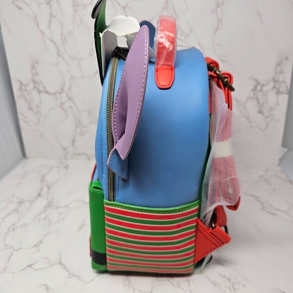 NWT Disney Lilo & Stitch Christmas Elf Stitch Mini Backpack - Picture 3 of 7